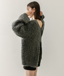 mystic | 【3色展開】シャギーラメポップニットカーディガン(カーディガン/ボレロ)