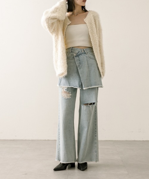 mystic（ミスティック）の「【3色展開】シャギーラメポップニットカーディガン（カーディガン/ボレロ・レディース・オフホワイト/ブルー/チャコールグレー・FREE）」の11枚目の写真