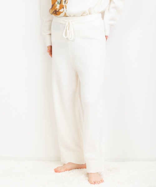 【セール】【PAUL&JOE】編立てニット ロングパンツ（ルームウェア/パジャマ）｜PAUL&JOE（ポールアンドジョー） 5,236円