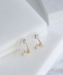 K10 誕生石 クリップイヤリング 12月/ ブルージルコン［queite］