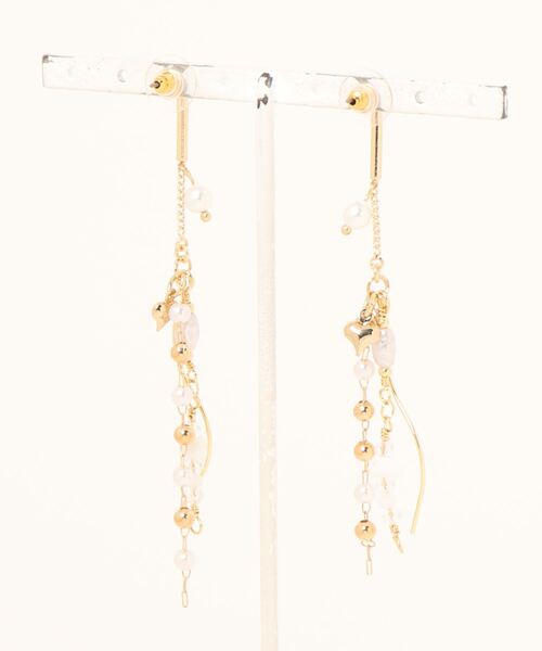 tone（トーン）の「【Astyle】スティックパールロングステンレスピアス(MA)（ピアス（両耳用）・レディース・ゴールド・FREE）」の5枚目の写真