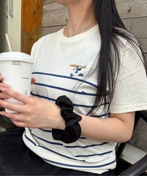 Disney（ディズニー）の「【DISNEY/ディズニー】天竺 総柄・ボーダープリント 半袖クルーネックＴシャツ（Tシャツ/カットソー・メンズ）」