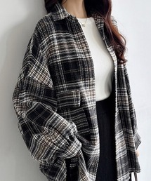 ゆったり オーバーサイズ チェック柄シャツ ネルシャツ
