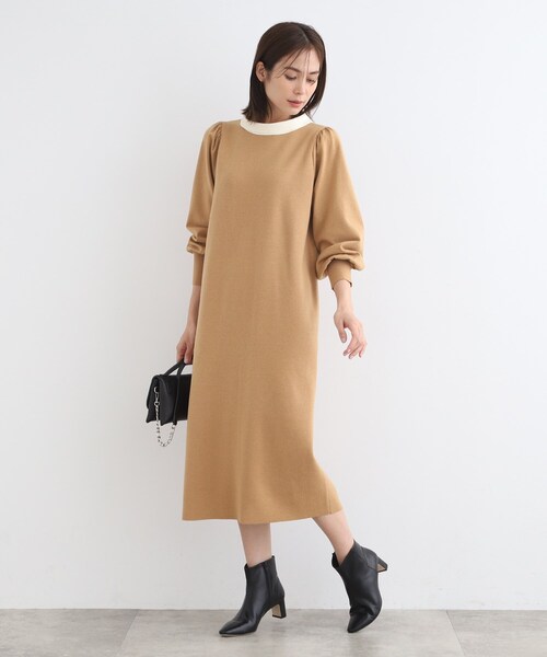 INDIVI(インディヴィ)の「◆【洗える/パール調ボタン】ストレートニットワンピース(ワンピース・レディース・ベージュ/ブルー系その他/オフホワイト・38/36/05/13/15 /19)」の20枚目の写真