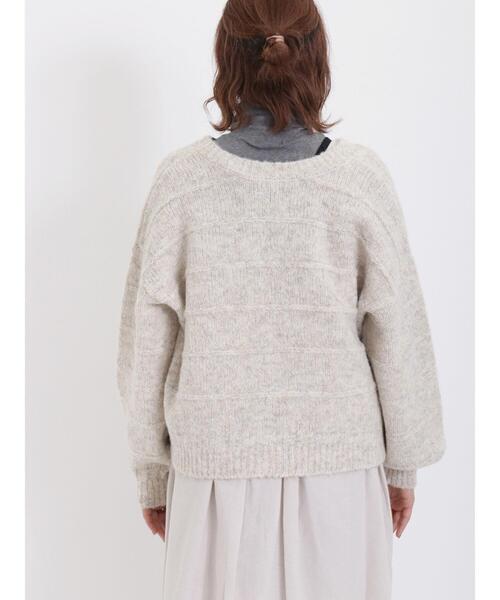 Samansa Mos2（サマンサ モスモス）の「リボン前後着ニットカーディガン（カーディガン/ボレロ・レディース・キナリ/オレンジ/チャコールグレー・F）」の17枚目の写真