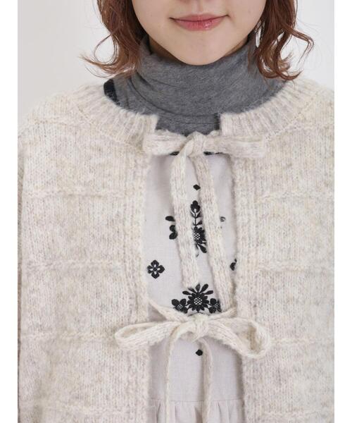 Samansa Mos2（サマンサ モスモス）の「リボン前後着ニットカーディガン（カーディガン/ボレロ・レディース・キナリ/オレンジ/チャコールグレー・F）」の18枚目の写真