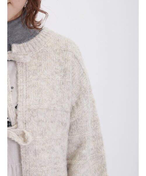 Samansa Mos2（サマンサ モスモス）の「リボン前後着ニットカーディガン（カーディガン/ボレロ・レディース・キナリ/オレンジ/チャコールグレー・F）」の19枚目の写真