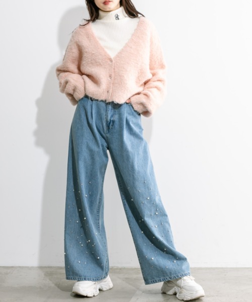 OLIVE des OLIVE（オリーブデオリーブ）の「ベーシックリブタートル　1032050470（ニット/セーター・レディース・チャコールグレー/ブラック/オフホワイト/ブラック系その他・FREE）」の7枚目の写真