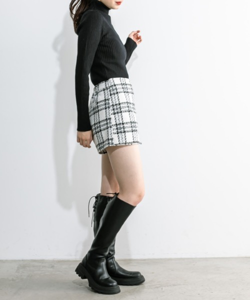 OLIVE des OLIVE（オリーブデオリーブ）の「ベーシックリブタートル　1032050470（ニット/セーター・レディース・チャコールグレー/ブラック/オフホワイト/ブラック系その他・FREE）」の12枚目の写真