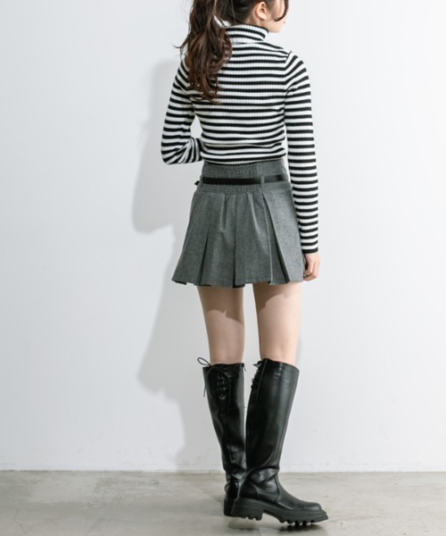 OLIVE des OLIVE（オリーブデオリーブ）の「ベーシックリブタートル　1032050470（ニット/セーター・レディース・チャコールグレー/ブラック/オフホワイト/ブラック系その他・FREE）」の22枚目の写真