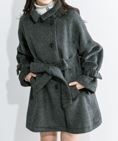 OLIVE des OLIVE（オリーブデオリーブ）の「ベーシックリブタートル　1032050470（ニット/セーター・レディース・チャコールグレー/ブラック/オフホワイト/ブラック系その他・FREE）」の9枚目の写真