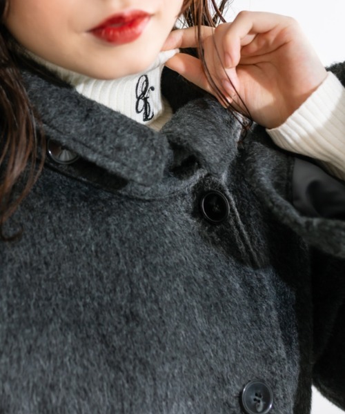 OLIVE des OLIVE（オリーブデオリーブ）の「ベーシックリブタートル　1032050470（ニット/セーター・レディース・チャコールグレー/ブラック/オフホワイト/ブラック系その他・FREE）」の10枚目の写真