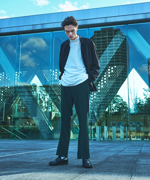 AH ABAHOUSE（エーエイチアバハウス）の「【AH ABAHOUSE】トロミ生地 フレアスラックス（スラックス・メンズ・ブラック/グリーン/チャコールグレー/ブラウン・46/48）」の5枚目の写真