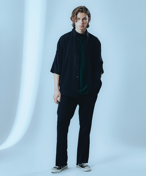 AH ABAHOUSE（エーエイチアバハウス）の「【AH ABAHOUSE】トロミ生地 フレアスラックス（スラックス・メンズ・ブラック/グリーン/チャコールグレー/ブラウン・46/48）」の15枚目の写真