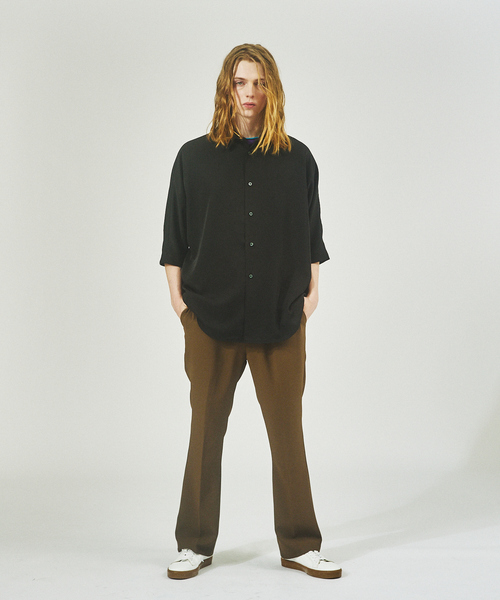 AH ABAHOUSE（エーエイチアバハウス）の「【AH ABAHOUSE】トロミ生地 フレアスラックス（スラックス・メンズ・ブラック/グリーン/チャコールグレー/ブラウン・46/48）」の13枚目の写真