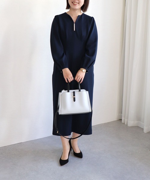 MIAN (ミアン)の「バイカラースクエア2wayトートバッグ(トートバッグ・レディース・ブラック/ピンク/ミント/ライトグレー・FREE)」の5枚目の写真