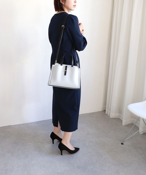 MIAN (ミアン)の「バイカラースクエア2wayトートバッグ(トートバッグ・レディース・ブラック/ピンク/ミント/ライトグレー・FREE)」の8枚目の写真