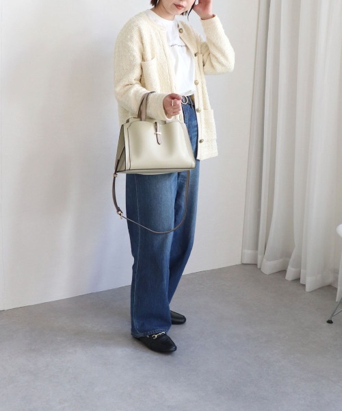 MIAN (ミアン)の「バイカラースクエア2wayトートバッグ(トートバッグ・レディース・ブラック/ピンク/ミント/ライトグレー・FREE)」の12枚目の写真