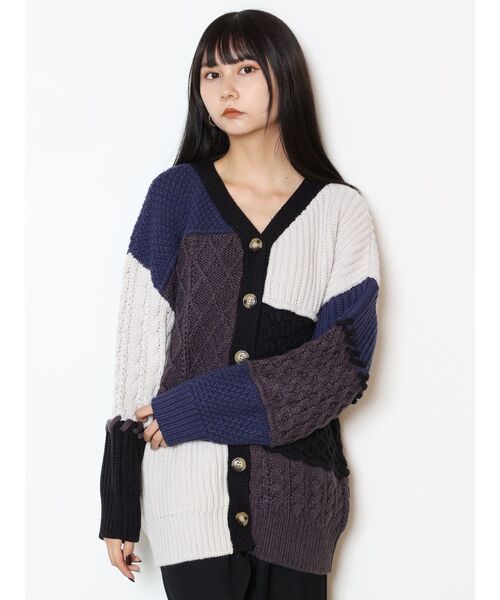 MURUA（ムルーア）の「2WAYブロッキングチュニックニット（ニット