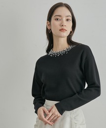 ROPE' | パールディティールデザインニット(ニット/セーター)