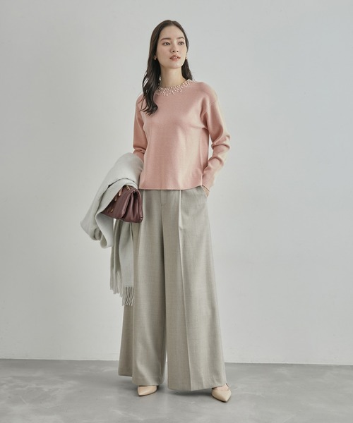 ROPE'（ロペ）の「パールディティールデザインニット（ニット/セーター・レディース・ブラック/ライトグリーン/ピンク・FREE）」の14枚目の写真