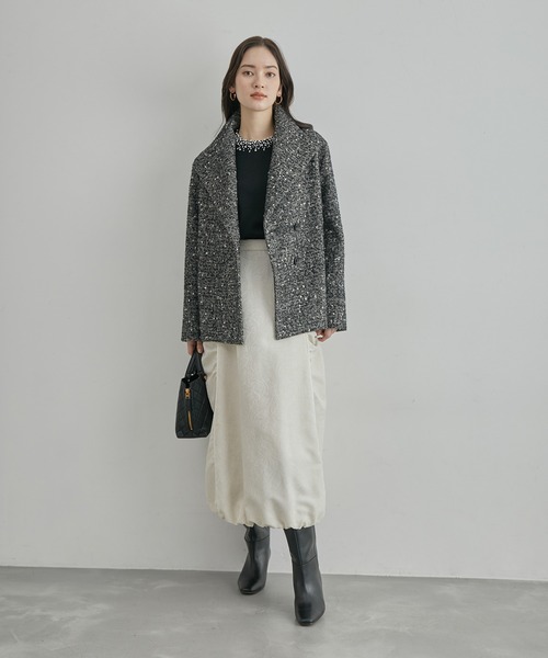 ROPE'（ロペ）の「パールディティールデザインニット（ニット/セーター・レディース・ブラック/ライトグリーン/ピンク・FREE）」の15枚目の写真