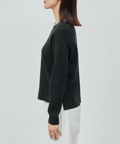 ROPE'（ロペ）の「パールディティールデザインニット（ニット/セーター・レディース・ブラック/ライトグリーン/ピンク・FREE）」の21枚目の写真