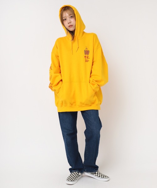 RNA（アールエヌエー）の「M2187 繁栄プリントパーカー（パーカー・レディース・アッシュグレー/ブラック/マスタード・MEDIUM）」の18枚目の写真