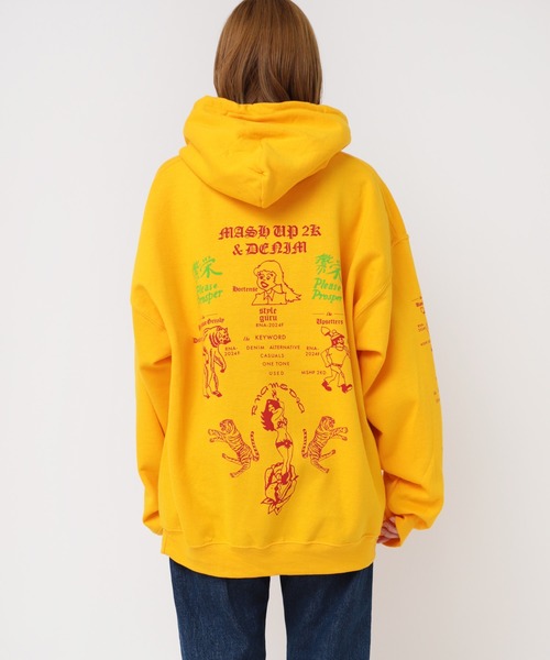 RNA（アールエヌエー）の「M2187 繁栄プリントパーカー（パーカー・レディース・アッシュグレー/ブラック/マスタード・MEDIUM）」の16枚目の写真