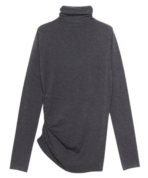 anuans（アニュアンス）の「ワンサイドドレープニットプルオーバー  