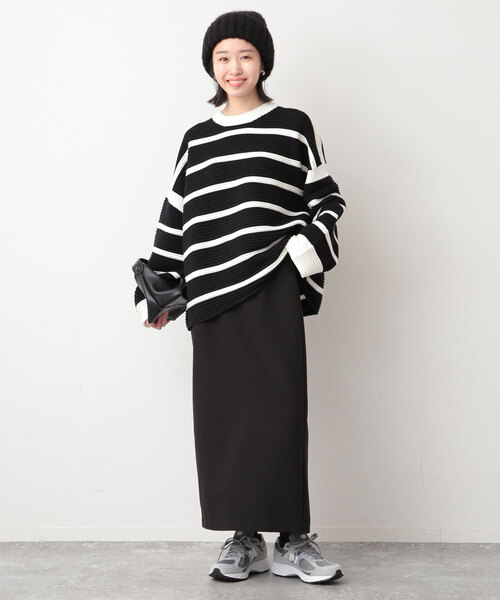 SLOBE IENA（スローブイエナ）の「裏起毛タイトスカート（スカート・レディース・ブラック/ライトグレー・38/36）」の12枚目の写真