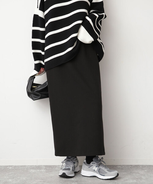 SLOBE IENA（スローブイエナ）の「裏起毛タイトスカート（スカート・レディース・ブラック/ライトグレー・38/36）」の3枚目の写真