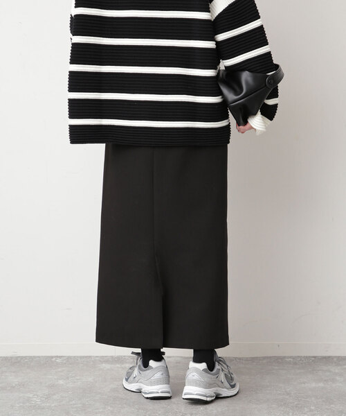 SLOBE IENA（スローブイエナ）の「裏起毛タイトスカート（スカート・レディース・ブラック/ライトグレー・38/36）」の4枚目の写真