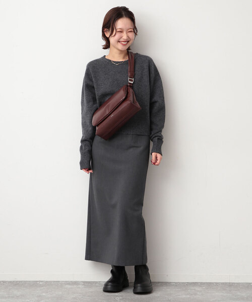 SLOBE IENA（スローブイエナ）の「裏起毛タイトスカート（スカート・レディース・ブラック/ライトグレー・38/36）」の6枚目の写真