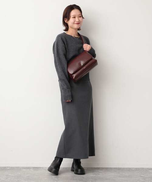 SLOBE IENA（スローブイエナ）の「裏起毛タイトスカート（スカート・レディース・ブラック/ライトグレー・38/36）」の7枚目の写真