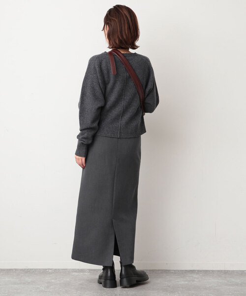 SLOBE IENA（スローブイエナ）の「裏起毛タイトスカート（スカート・レディース・ブラック/ライトグレー・38/36）」の9枚目の写真