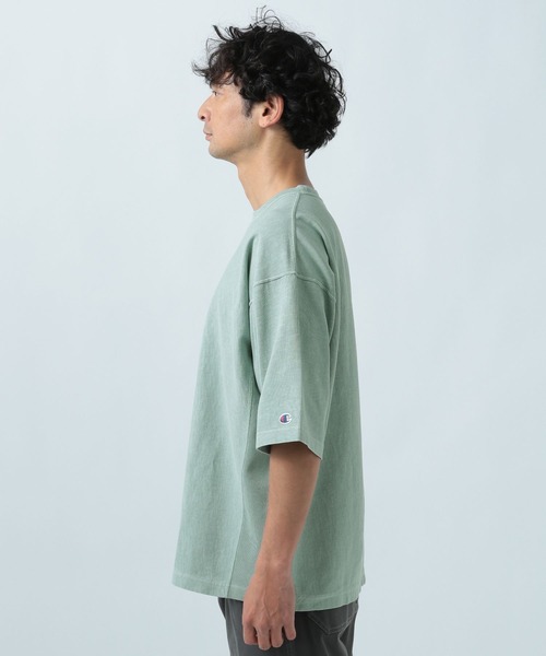 Champion（チャンピオン）の「【Champion(チャンピオン）】別注pigmentdye半袖Tシャツ（Tシャツ/カットソー・メンズ・チャコール/オフホワイト/ブルー系・MEDIUM/LARGE）」の10枚目の写真