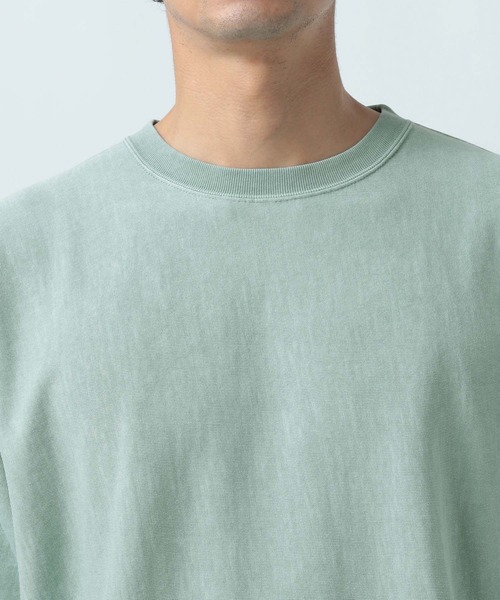 Champion（チャンピオン）の「【Champion(チャンピオン）】別注pigmentdye半袖Tシャツ（Tシャツ/カットソー・メンズ・チャコール/オフホワイト/ブルー系・MEDIUM/LARGE）」の12枚目の写真
