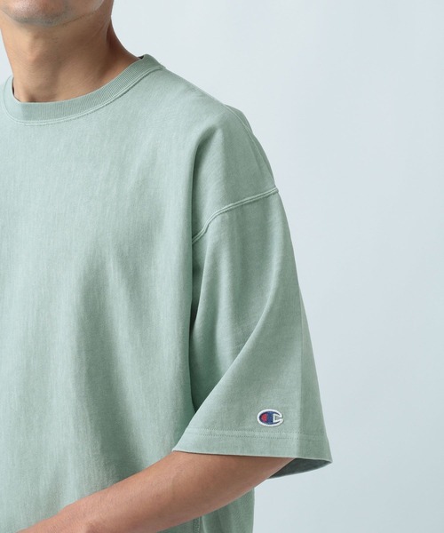 Champion（チャンピオン）の「【Champion(チャンピオン）】別注pigmentdye半袖Tシャツ（Tシャツ/カットソー・メンズ・チャコール/オフホワイト/ブルー系・MEDIUM/LARGE）」の13枚目の写真
