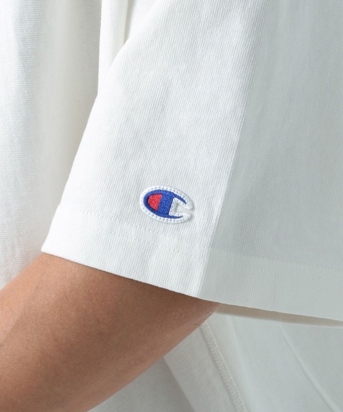 Champion（チャンピオン）の「【Champion(チャンピオン）】別注pigmentdye半袖Tシャツ（Tシャツ/カットソー・メンズ・チャコール/オフホワイト/ブルー系・MEDIUM/LARGE）」の20枚目の写真