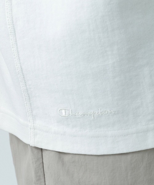 Champion（チャンピオン）の「【Champion(チャンピオン）】別注pigmentdye半袖Tシャツ（Tシャツ/カットソー・メンズ・チャコール/オフホワイト/ブルー系・MEDIUM/LARGE）」の19枚目の写真