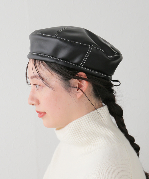 BRIE LEON（ブリーレオン）の「【BRIE LEON/ブリーレオン】ベレー　ブラック（ハンチング/ベレー帽・レディース・ブラック・FREE）」の10枚目の写真