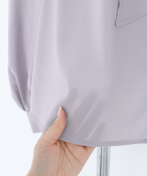 n'OrLABEL（ノアールレーベル）の「『ボウタイブラウス』（シャツ/ブラウス・レディース・ブラック/オフホワイト/グレー・1/2）」の8枚目の写真