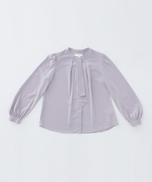 n'OrLABEL（ノアールレーベル）の「『ボウタイブラウス』（シャツ/ブラウス・レディース・ブラック/オフホワイト/グレー・1/2）」の12枚目の写真