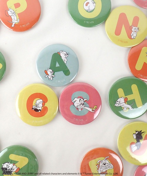 公式】トムとジェリー アルファベット缶バッジ（バッジ）｜TOM&JERRY