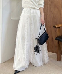 ラッフルボリュームチュールスカート