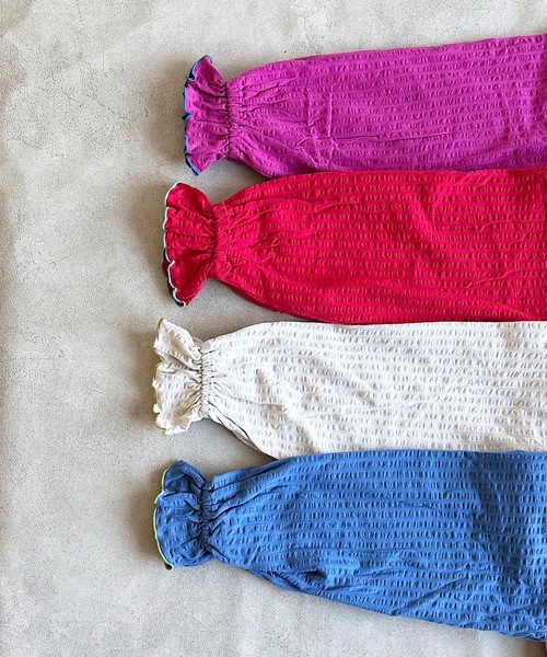 HOGAN RANCH WEAR（ホーガンランチウエア）の「ニットサッカーフリルカラーカットソー/おとな（Tシャツ/カットソー・レディース・パープル/レッド/ライトグレー/ブルー・160cm）」の6枚目の写真