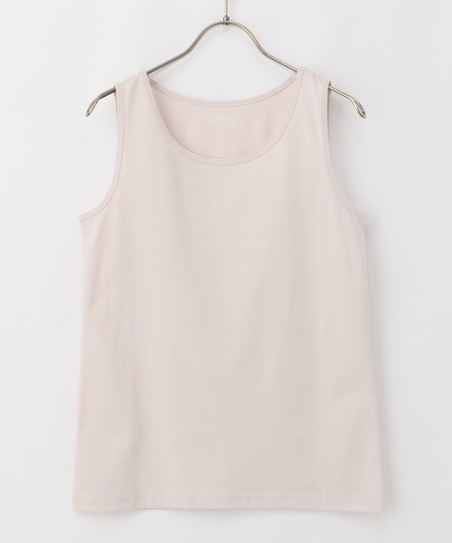 Honeys（ハニーズ）の「オーガニックタンクトップ（タンクトップ・レディース・グレー/ピンク/オフホワイト/ブラック/ベージュ/ミント/ネイビー/モカ/ブルーグリーン・LL/L/M/S）」の5枚目の写真