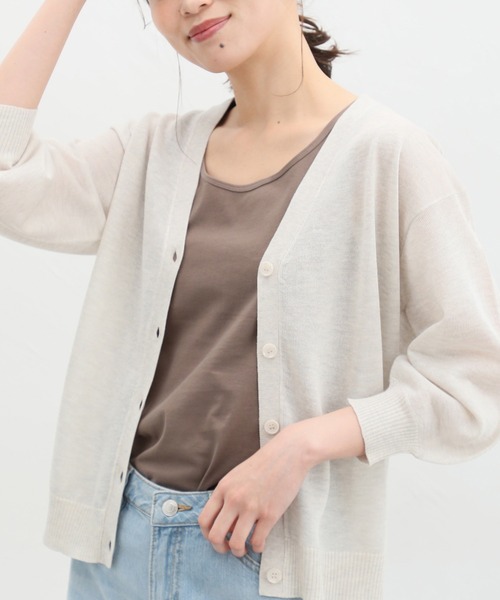 Honeys（ハニーズ）の「オーガニックタンクトップ（タンクトップ・レディース・グレー/ピンク/オフホワイト/ブラック/ベージュ/ミント/ネイビー/モカ/ブルーグリーン・LL/L/M/S）」の4枚目の写真