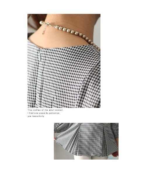Sawa a la mode(サワアラモード)の「ギンガムチェック柄フリルスリーブトップス(その他トップス・レディース・チェック・FREE)」の12枚目の写真
